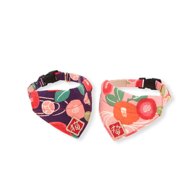 Necoichi Kimono Cat Bandana Collar Purple