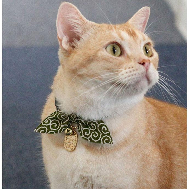 Necoichi Ninja Cat Collar Green