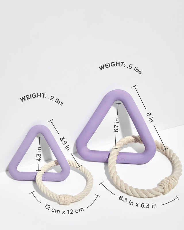 Wild One Dog Toy Triangle Tug - Lilac