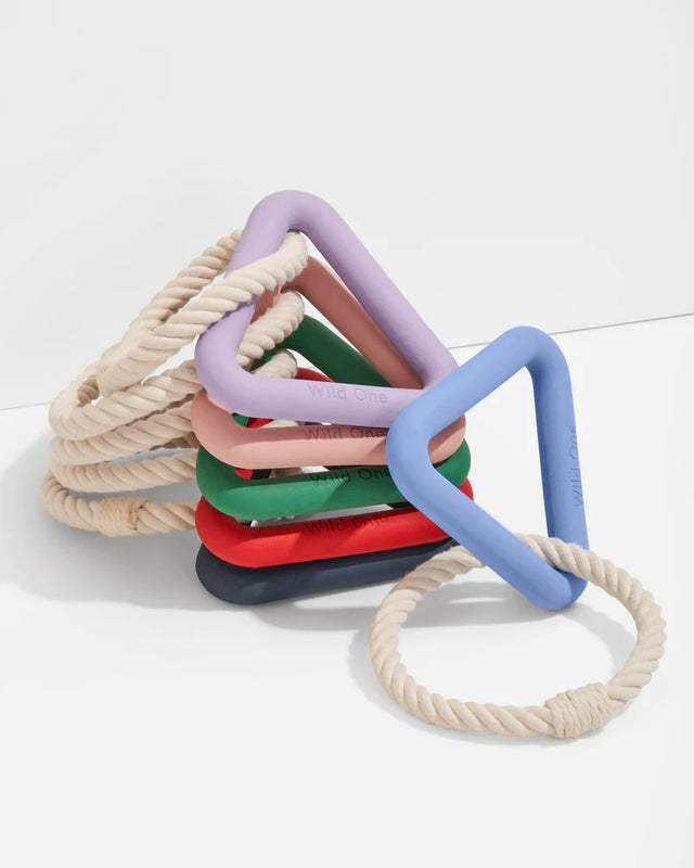Wild One Dog Toy Triangle Tug - Strawberry
