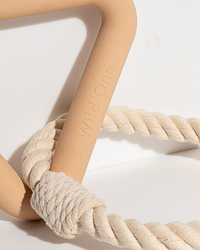 Wild One Dog Toy Triangle Tug - Tan