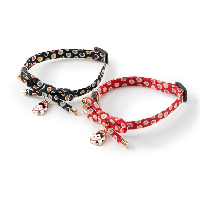 Necoichi ZEN Hariko Charm Cat Collar Black