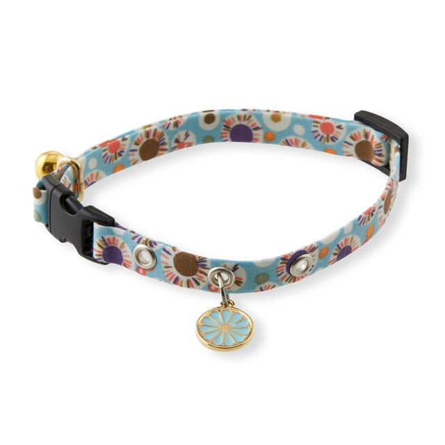 Necoichi Spring Blossoms Cat Collar Blue