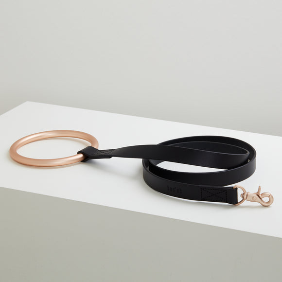 Boo Oh Lumi Dog Leash - Gold + Black