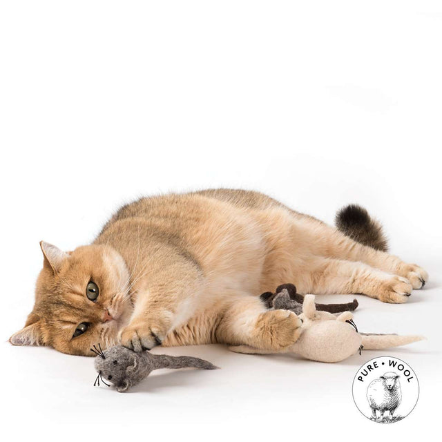 Profeline - Cat Toy Felted Wool Mouse