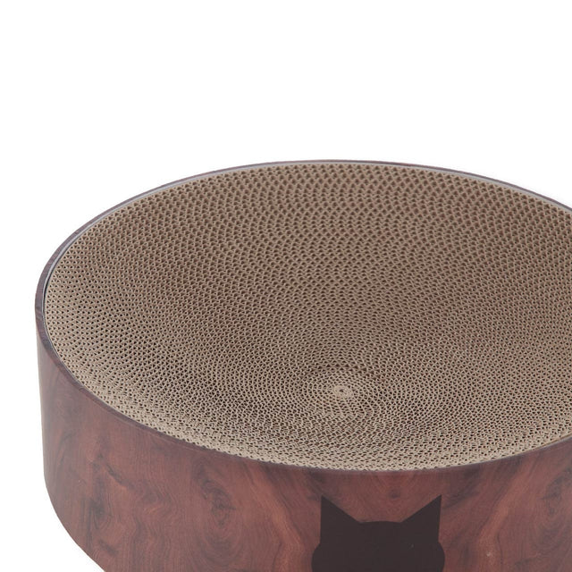 Necoichi Cozy Cat Scratcher Bowl Dark Cherry