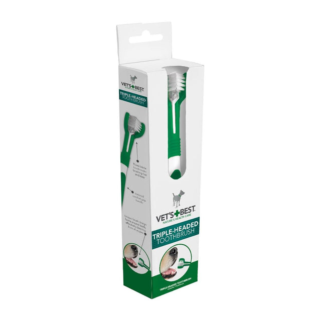 Vet's Best Triple Headed Dog Tooth Brush