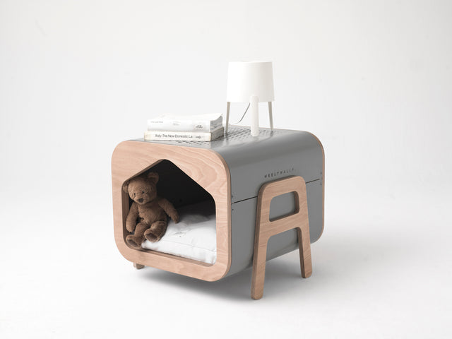 Weelywally Oslo Bedside Dog and Cat House Grey