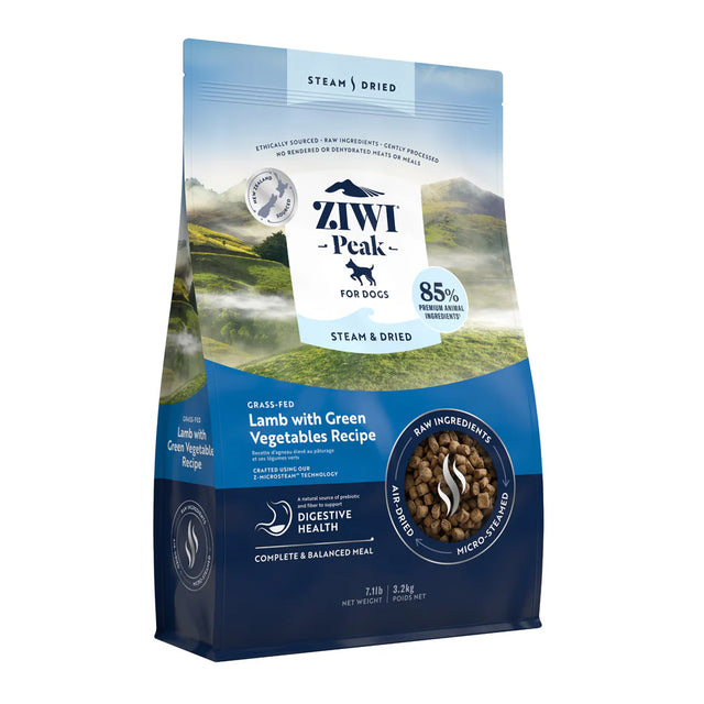 ZIWI Peak Steam & Dried Grass-fed Lamb with Green Vegetables for Dogs