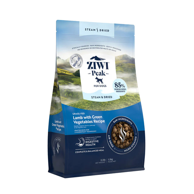 ZIWI Peak Steam & Dried Grass-fed Lamb with Green Vegetables for Dogs