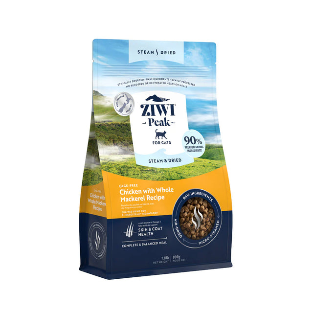 ZIWI Peak Steam & Dried Cage-free Chicken with Whole Mackerel for Cats