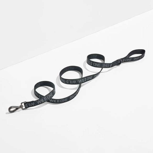 Wild One Lightweight Woven Dog Leash - Black