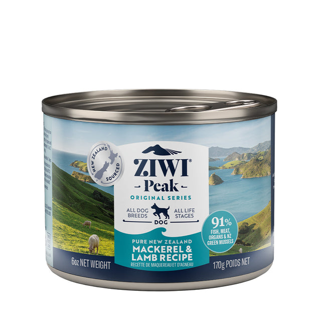 ZIWI Peak Wet Mackerel & Lamb Cans For Dogs