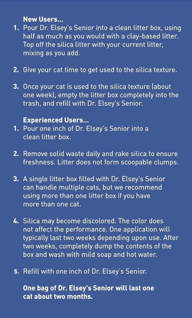 Dr. Elsey's Precious Cat Senior Silica Crystal Cat Litter