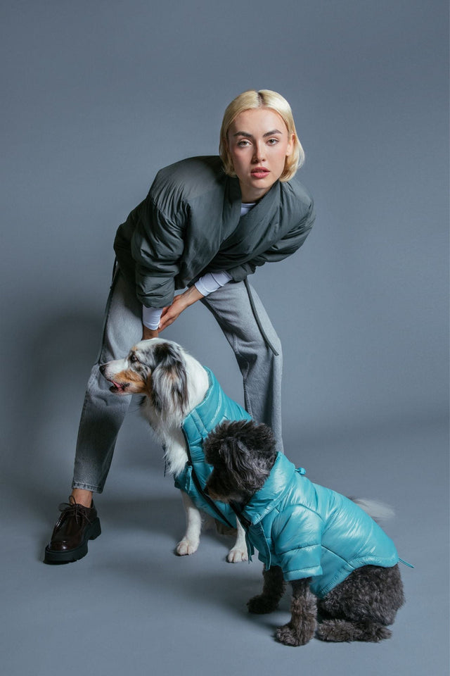 Max Bone Dog Glossy Puffer Jacket