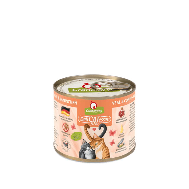Granatapet Cat wet food DeliCatessen veal & coney
