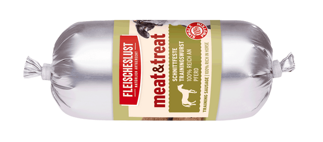 Fleischeslust Meat & trEAT Dog Training Sausage, Horse