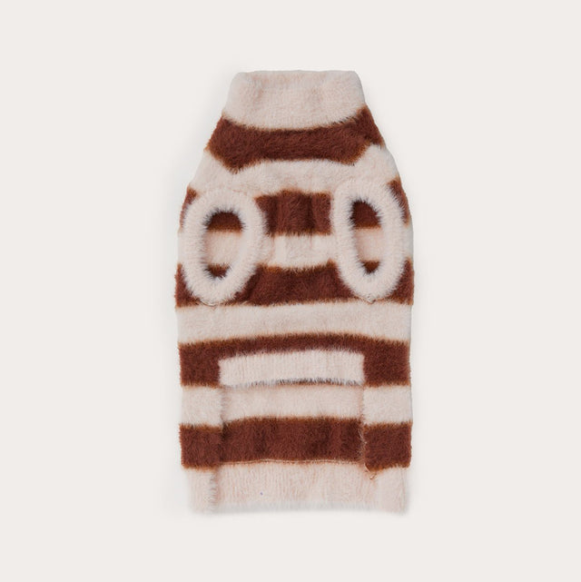 Maxbone Striped Fuzzy Dog Jumper