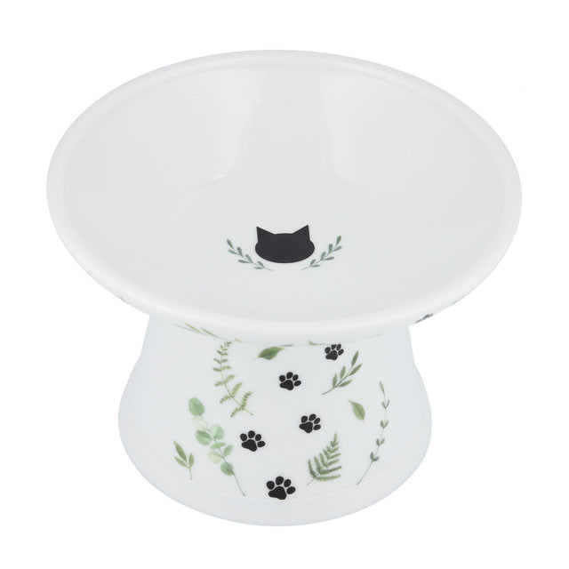 Necoichi Raised Cat Food Bowl Extra Wide (Go Green)