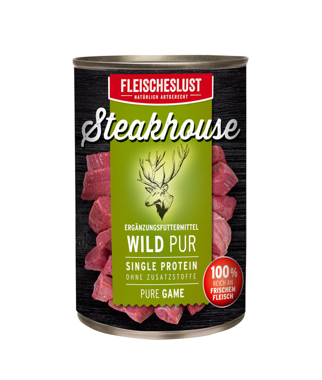 Fleischeslust Steakhouse 100% pure game for dogs