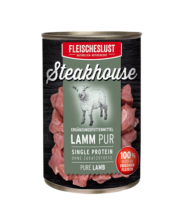 Fleischeslust Steakhouse 100% pure lamb for dogs