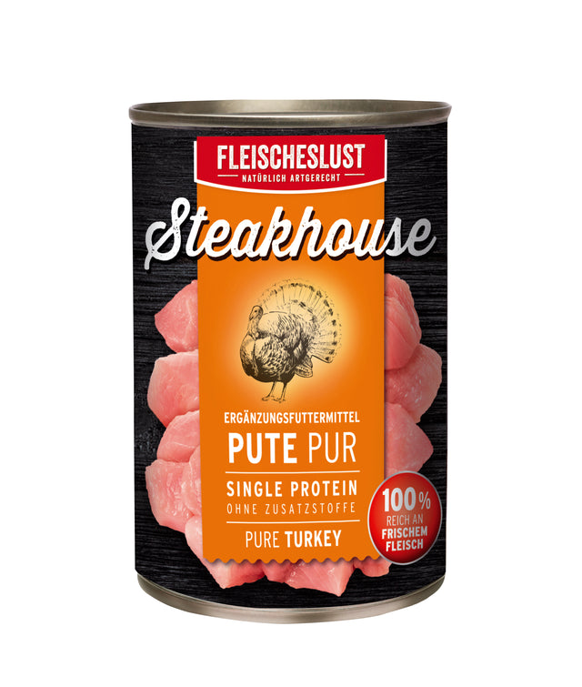 Fleischeslust Steakhouse 100% pure turkey for dogs