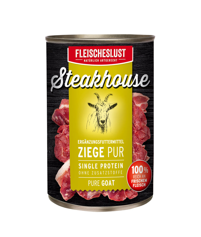 Fleischeslust Steakhouse 100% pure goat for dogs