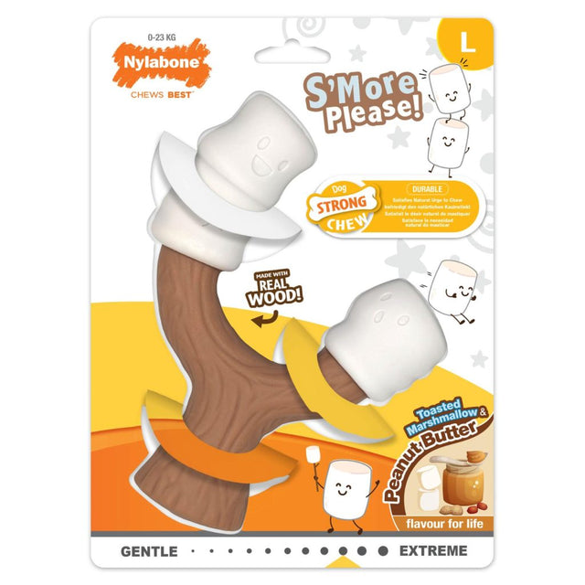 Nylabone Toasted Marshmallow & Peanut Butter Strong Marshmallow Stick