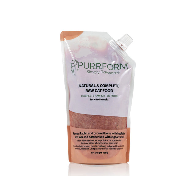 Purrform Complete weaning paste - Farmed Rabbit 450g Pouch