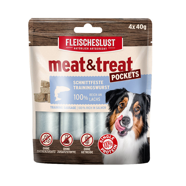 Fleischeslust Meat & trEAT Dog Training Sausage, Salmon