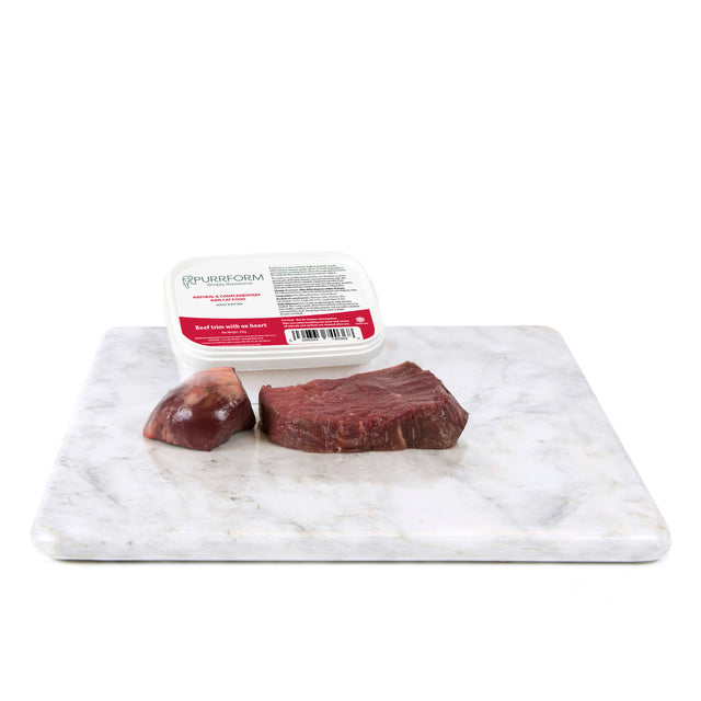 Purrform Beef Trim with Ox Heart 250g Tub