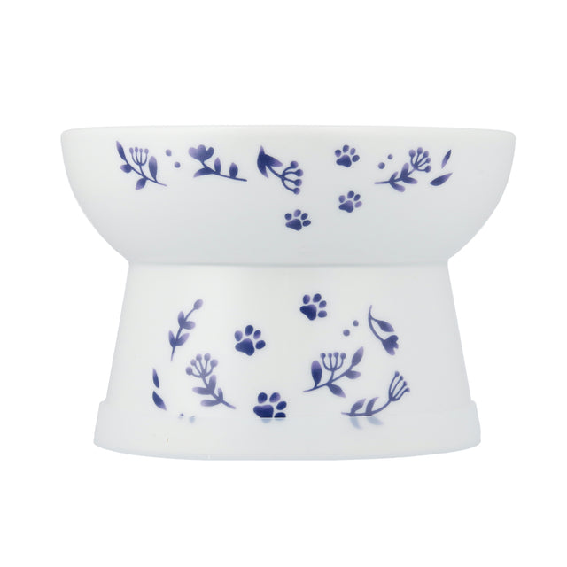 Necoichi Raised Cat Food Bowl (Nordic Blue)