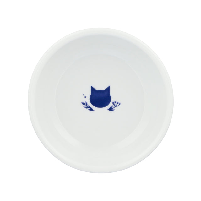 Necoichi Raised Cat Food Bowl (Nordic Blue)