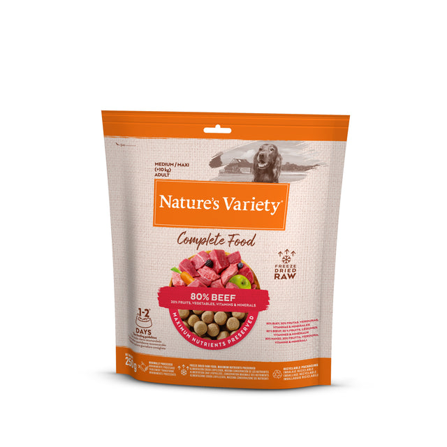 Nature's Variety Complete Freeze Dried Food Beef for Adult Dogs