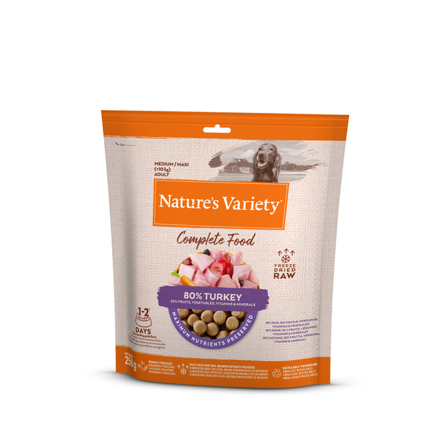 Nature's Variety Complete Freeze Dried Food Turkey for Adult Dogs