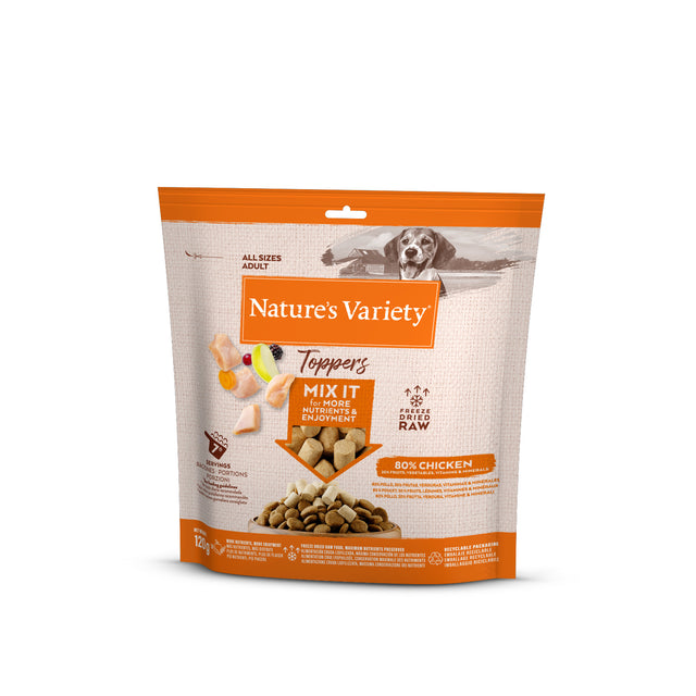 Nature's Variety Complete Freeze Dried Food Chicken Toppers for Adult Dogs