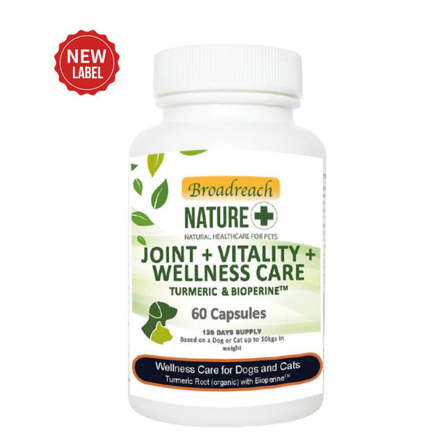 Broadreach Nature Joint + Vitality +Wellness Care for Dogs, Cats, Puppies & Kittens – 60 sprinkle capsules