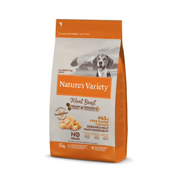 Nature's Variety Meat Boost Freeze Range Chicken for Adult Dogs