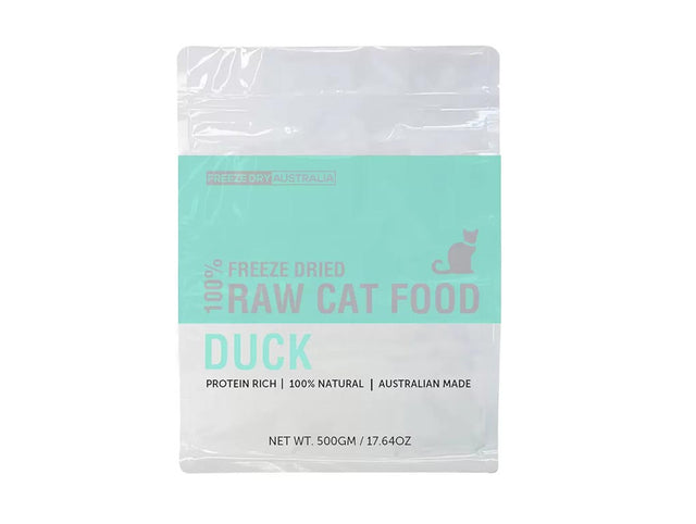 Freeze Dry Australia 100% Raw Cat Food Duck 500g