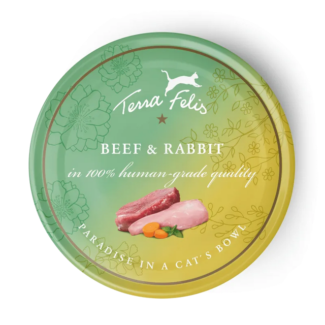 Terra Felis Grain Free Cat Wet Food, Beef & Rabbit