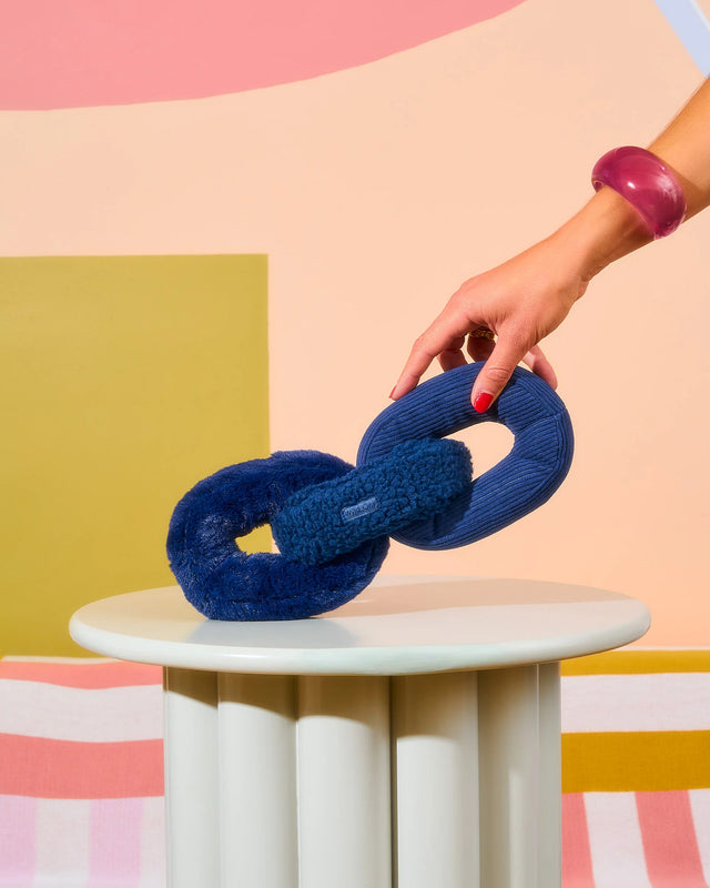 Wild One Dog Toy Chew Chain - Navy
