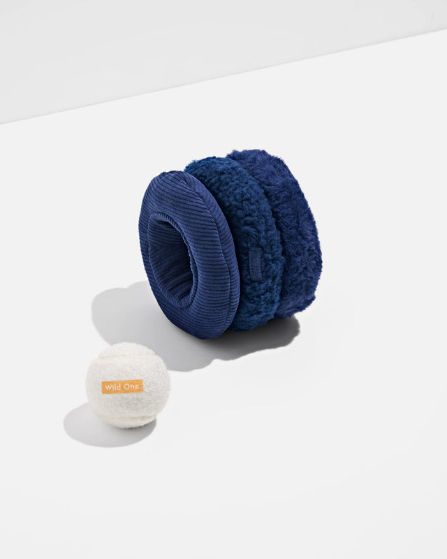Wild One Dog Toy Tennis Tuft - Navy