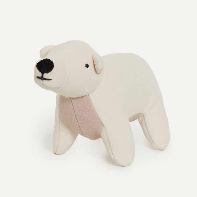 Max Bone Frosty Polar Bear Plush Dog Toy