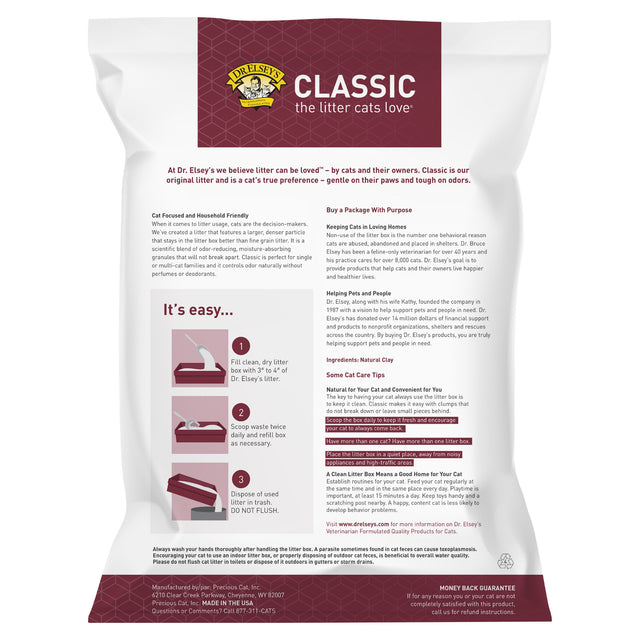 Dr. Elsey's Precious Cat Classic Clumping Clay Cat Litter