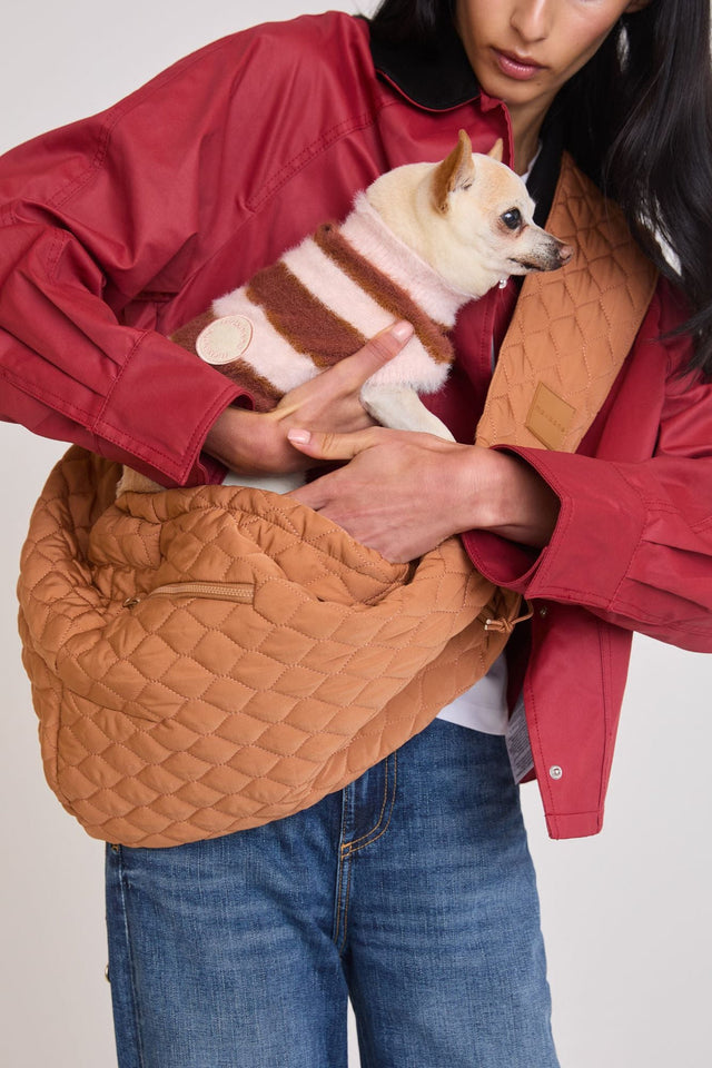 Max Bone Eco Packable Sling Carrier for Dogs and Cats - Camel