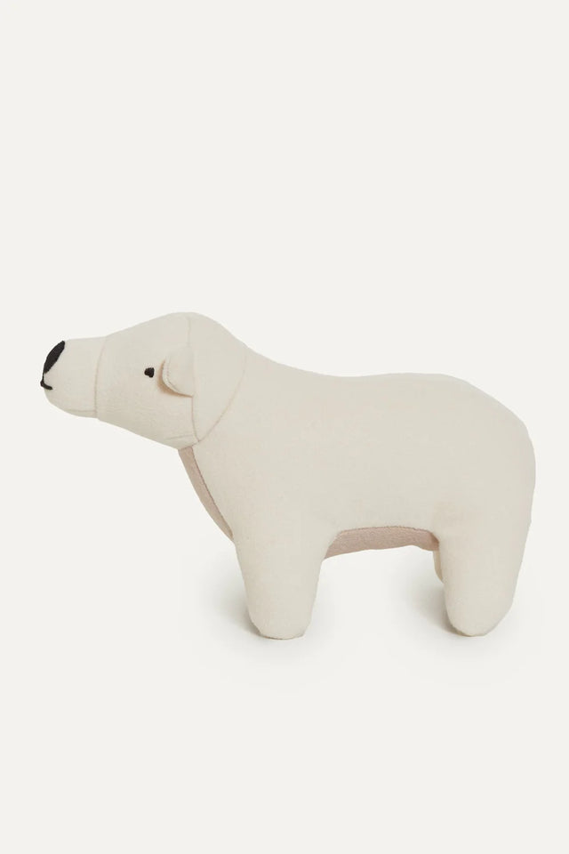 Max Bone Frosty Polar Bear Plush Dog Toy