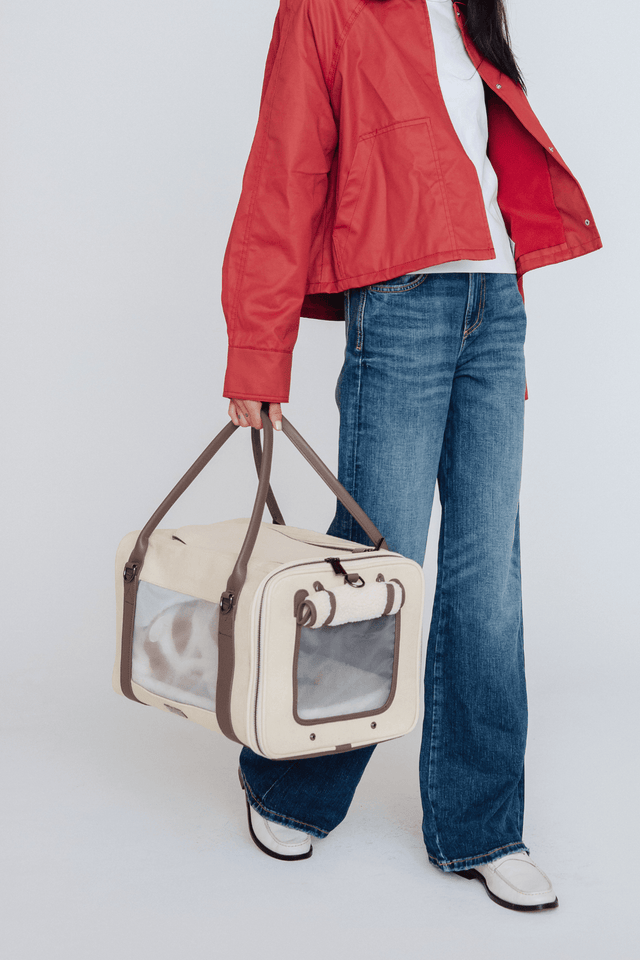 Max Bone Global Citizen Pet Carrier Bag Off White