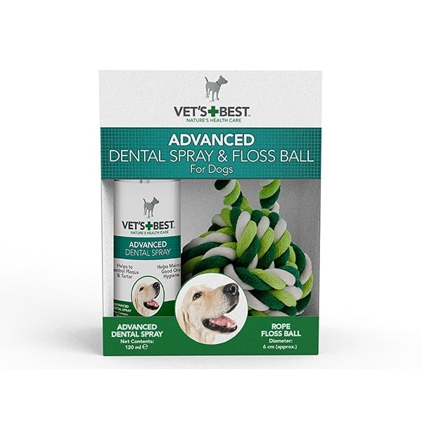 Vet's Best Dental Pocket Spray & Floss Ball - 120ml