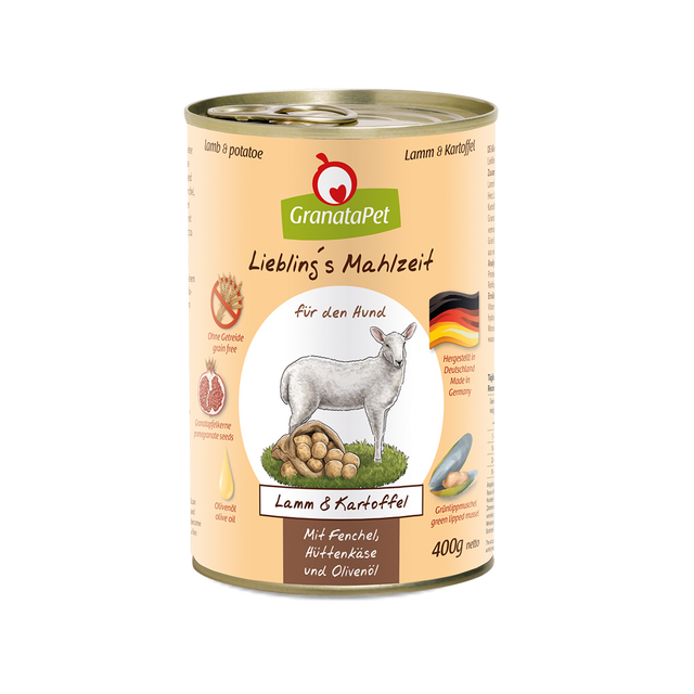 Granatapet Dog wet food Liebling's Mahlzeit lamb & potato