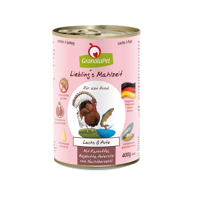 Granatapet Dog wet food Liebling's Mahlzeit salmon & turkey